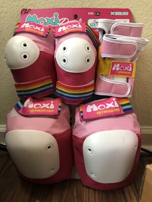 187 Killer Pads - Moxi Super Pink / Peach Six Pack combo - knee Elbow & Wrist se