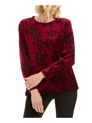 

Женский бордовый свитшот с цветочным принтом KAREN SCOTT SPORT Petites, Burgundy