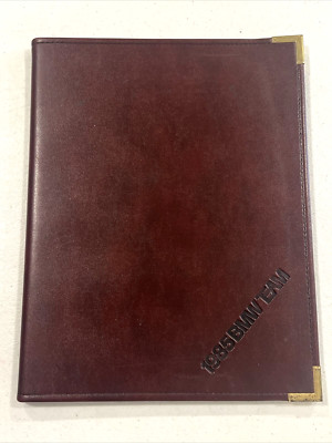 Vintage Hazel 1985 BMW Team Faux Leather Portfolio Pad Folder 12.25'' x 9.5''