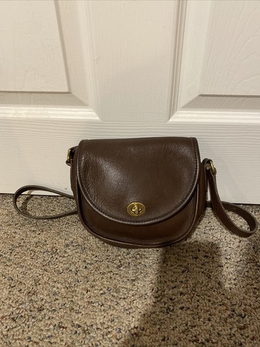 COACH VINTAGE BROWN LEATHER WATSON CROSSBODY PURSE BAG 9981