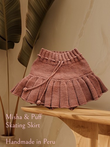 misha&puff スケポン skirt maritime blue 5-6y Misha & Puff