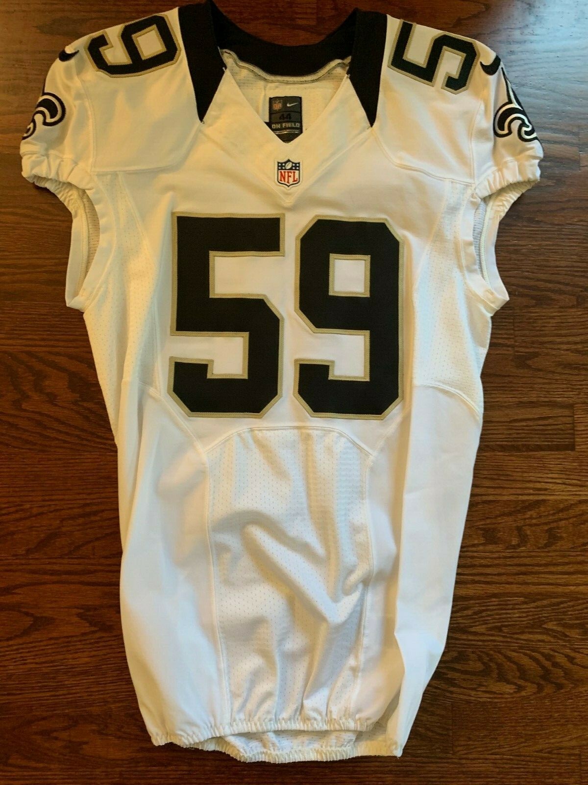 Rufus Johnson Jr - #59 New Orleans Saints Game Issue / Worn Jersey Sz44