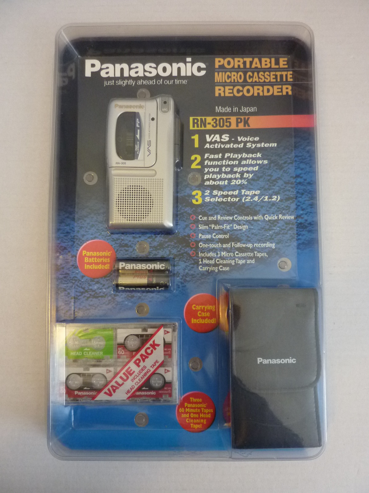 Upc 037988309894 Panasonic Vas Voice Activated System Micro Cassette Recorder Rn 305 W Case Nice Upcitemdb 