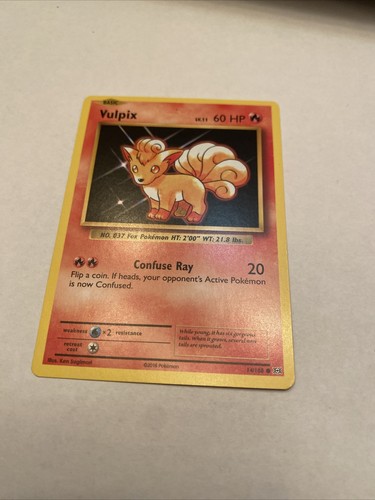 POKEMON Trading Card Basic Vulpix LV.11 60 HP Confuse Ray 14/108