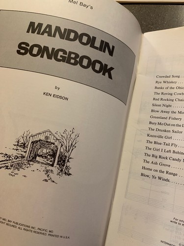 MEL BAY'S MANDOLIN SONGBOOK BY KEN ELDSON 1980