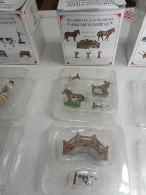 Liberty Falls Pewter& Miniature Collection Lot AH162, AH52, AH51, AH121 & AH161