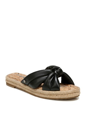 

SAM EDELMAN Женские черные кожаные эспадрильи на платформе Abbene без шнуровки, 10 м, Черный, H0319L1