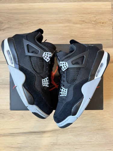 Brand New Nike Air Jordan 4 Retro SE Black Canvas Sneakers
