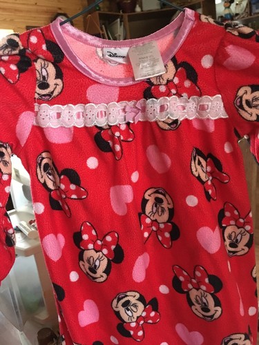Minnie Mouse Nightgown Disney 3T Lot Of 2
