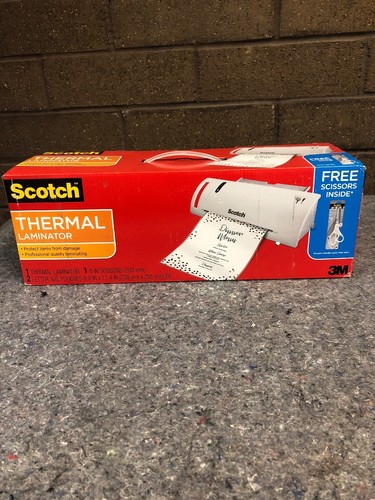 Scotch thermal laminator And Scotch Thermal Laminator Pouches & 8” Scissors New!