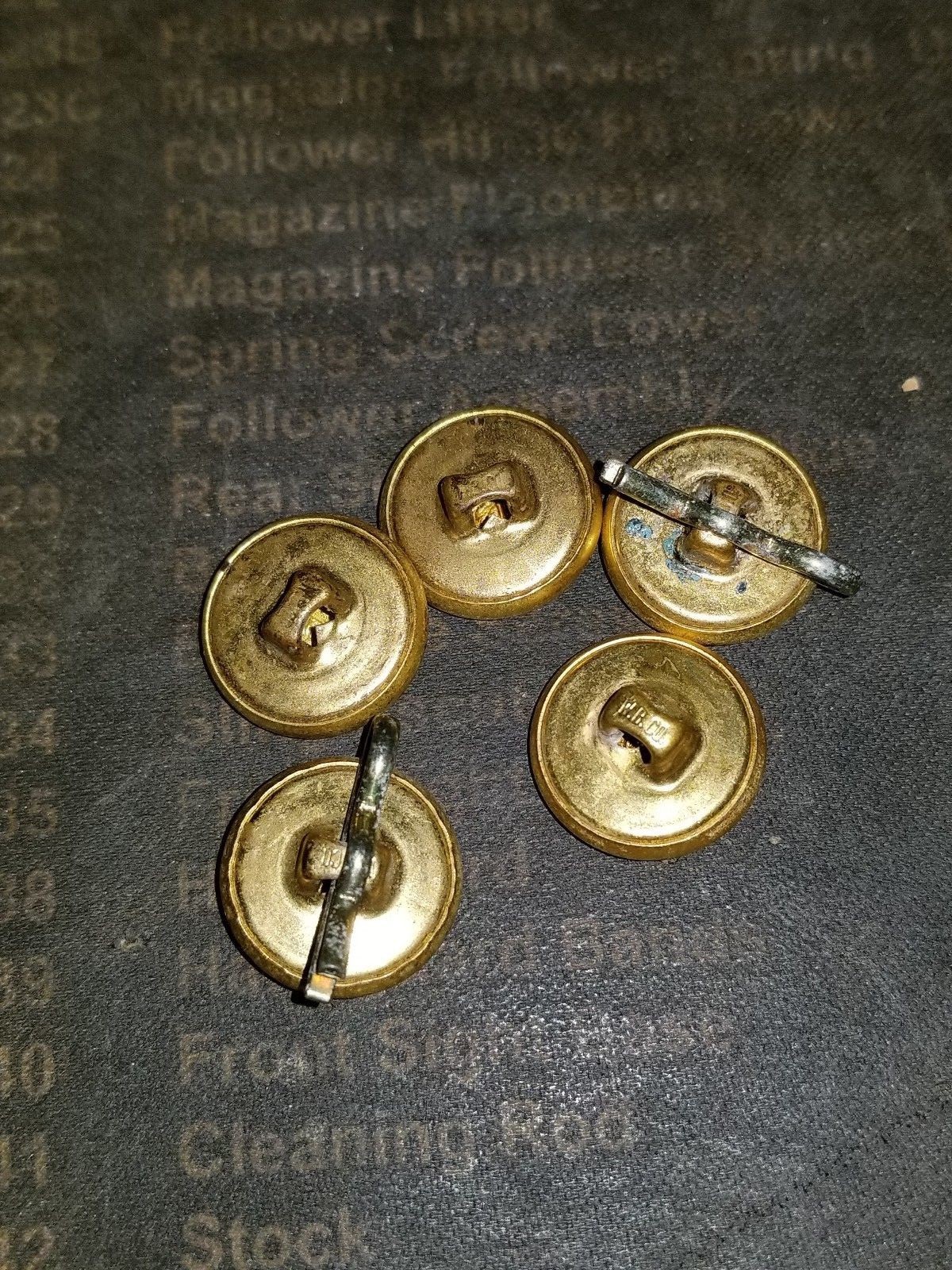 Vintage US Army Buttons Set of 5