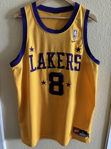 Lakers #8 Yellow and purple Kobe Bryant Jersey Large | eBay