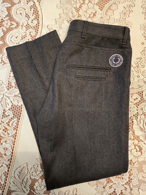 100% wool dark grey Raf Simons For Fred Perry trousers