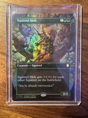 Magic the Gathering - Squirrel Mob - Bloomburrow - Borderless Foil - Near Mint
