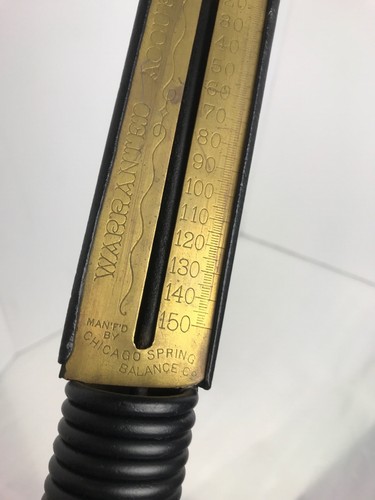 Gilfillyan’s 1890 Brass & Cast Iron Vertical Hanging spring Scale