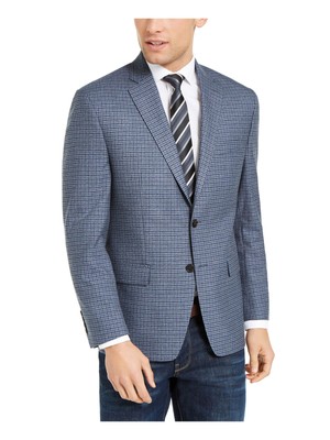 

RALPH LAUREN Мужской темно-синий блейзер в клетку с градиентом, Navy