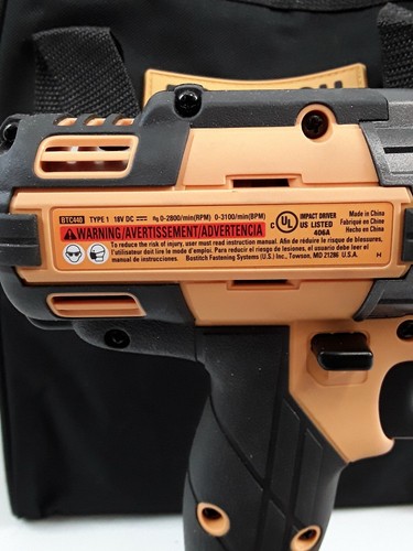 Bostitch BTC440 Cordless 18v Impact Driver Kit