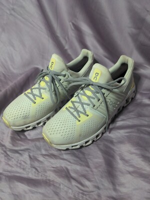 On Cloud Cloudswift Swiss Engineering Women s Size 10.5 Running Shoe Gray Yellow