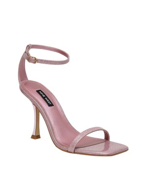 

NINE WEST Женские розовые босоножки с блестками и металлизированным каблуком Yess с квадратным носком, размер 6 м, Розовый, WNYESS3