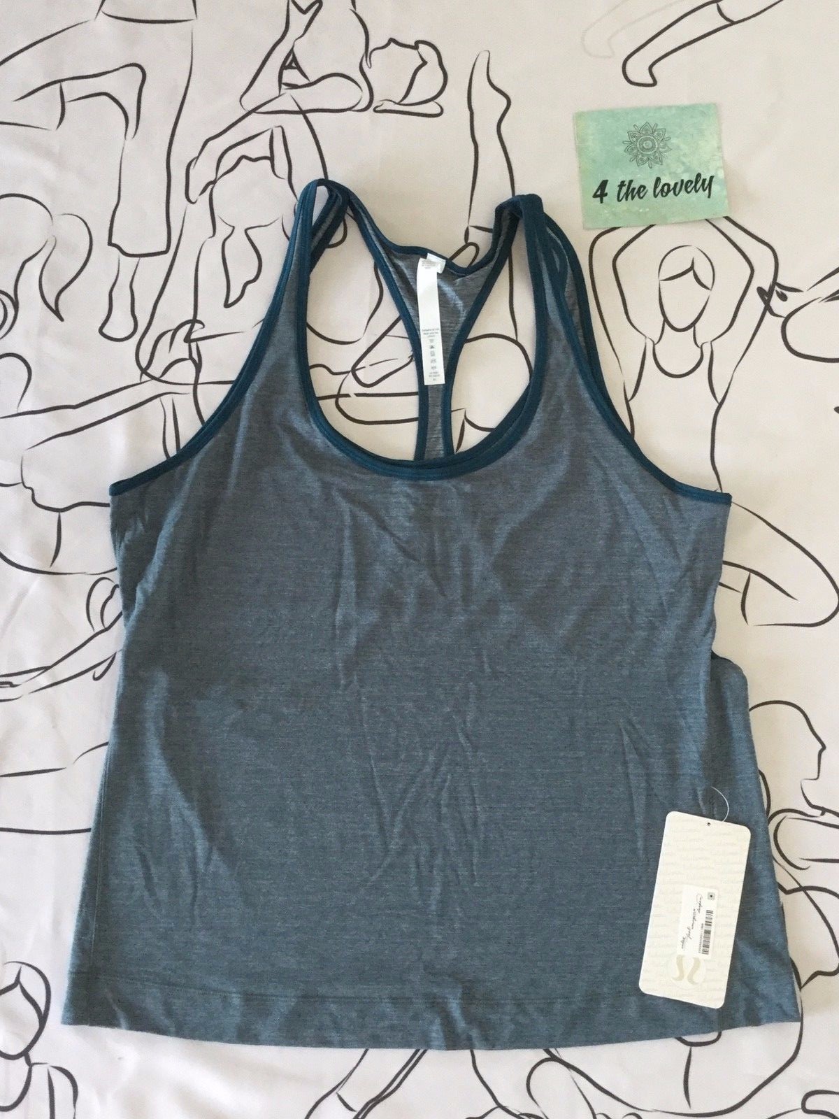 Lululemon, Athletica, Run the Day Tank,HNIL/NIBL, SIZE 10 Lululemon, Athletica, Run the Day Tank,HNIL/NIBL, SIZE 10
