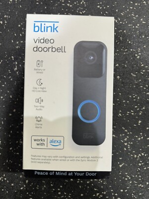 Blink Video Doorbell Wired/Wireless Two way audio HD video & Alexa