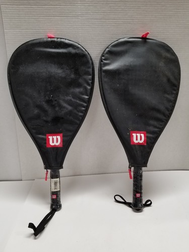 2 ~ WILSON RAQUETBALL RAQUETS XPRESS POWER CHANNEL TITANIUM W/CASE ~