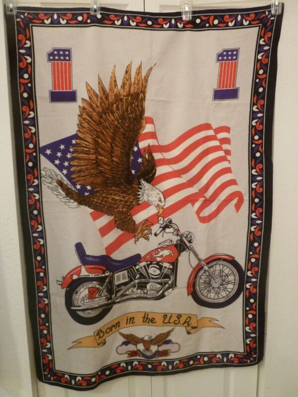 Vintage Easyrider David Mann Art Style Wall Tapestry Harley Davidson Ghost Rider
