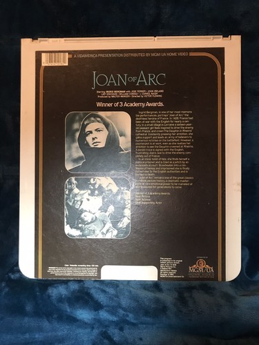 1948 JOAN of ARC CED Movie Disc Ingrid Bergman VidAmerica MD100182