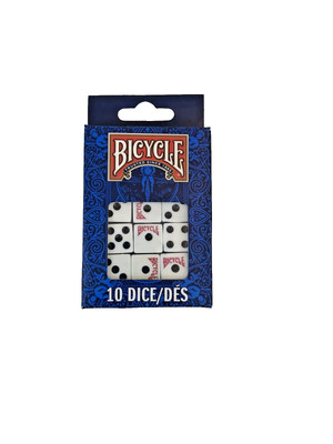 NEW Bicycle Dice, 10 ten total Dice (6 sided, 16mm), unopened original box