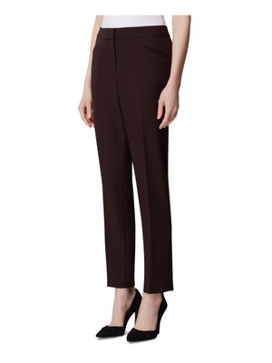 

TAHARI Женские черные прямые брюки на молнии, Черный, TSMF9WP113