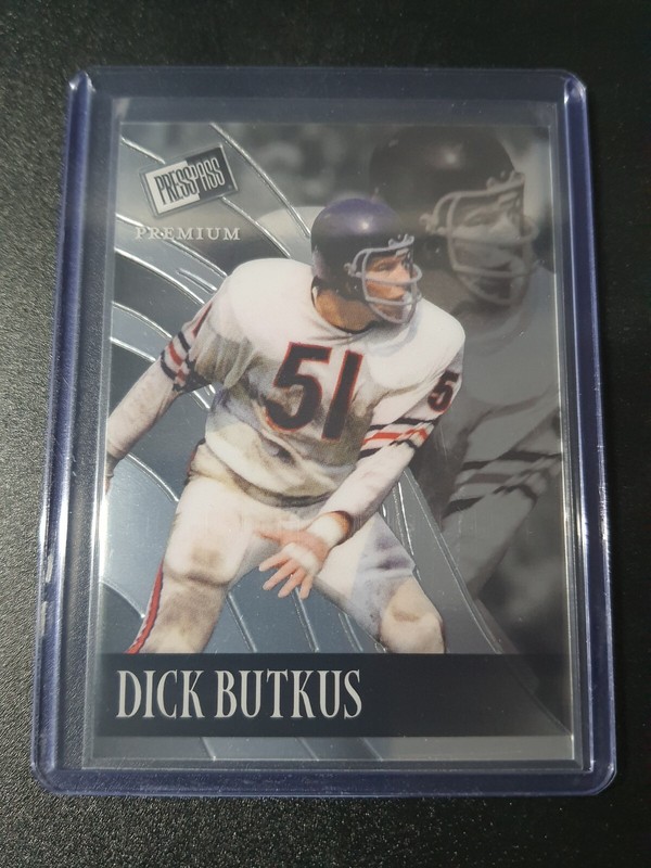 Dick Butkus - Leaf Press Pass Premium 2024 - Bears - /99 - !Big Scratch!