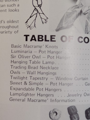 Wall Pot Hangers Jewelry Owl Mad about Macrame Hazel Pearson Handicrafts VTG 70s