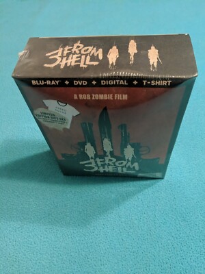 3 From Hell (Blu-ray,DVD,T-Shirt) Rob Zombie! Limited edition! OOP HORROR!