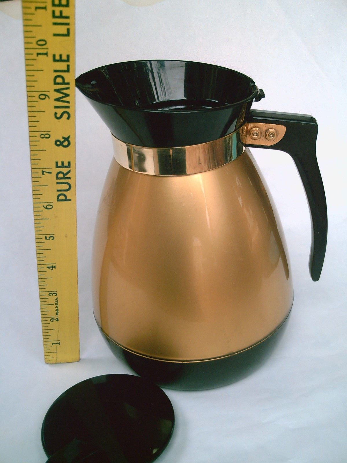 VTG Modern 60's West Bend THERMO SERV 32-oz COFFEE PITCHER Double-Wall Insulated