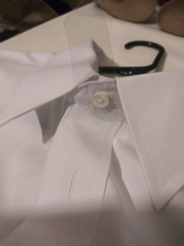 Roundtree & Yorke GOLD LABEL White Non Iron EZ Wash Longsleeve Shirt 18.5/33 big