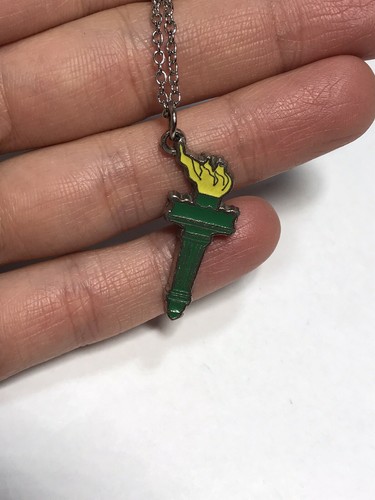 Vintage 80's NYC Statue of Liberty Lighted Torch Pendant