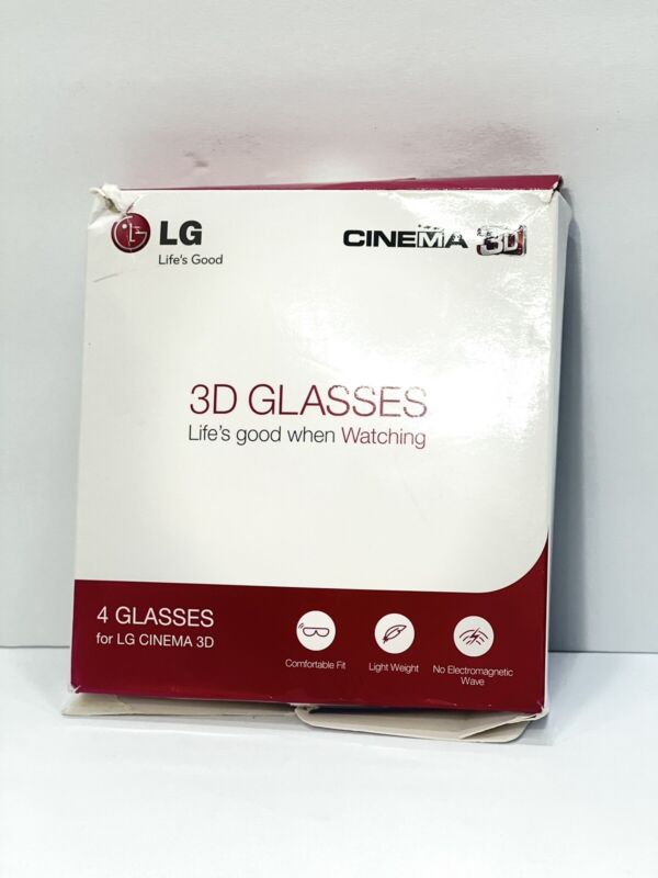 LG Cinema 3D GLASSES AG-F310 UHD 4k LED LCD 4 Pairs Light Weight comfortable Fit