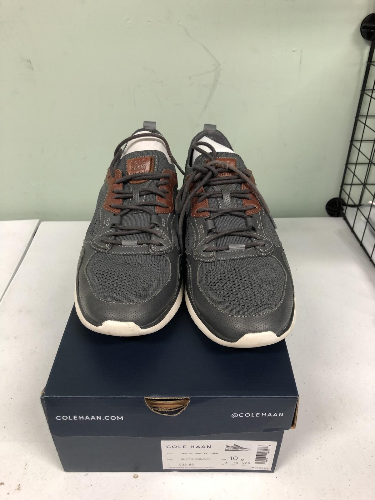 Cole Haan Men's Grand Motion Crafted Sneaker Size 10M C33186 Quiet Shade Gray