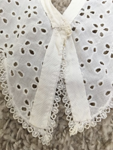 Cotton Embroidered White Ladies Collar Excellent