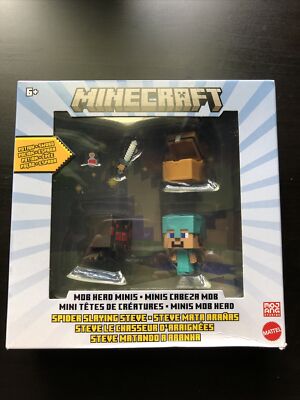2022 Minecraft Mob Head Minis Spider Slaying Steve Figures. Just released.. 