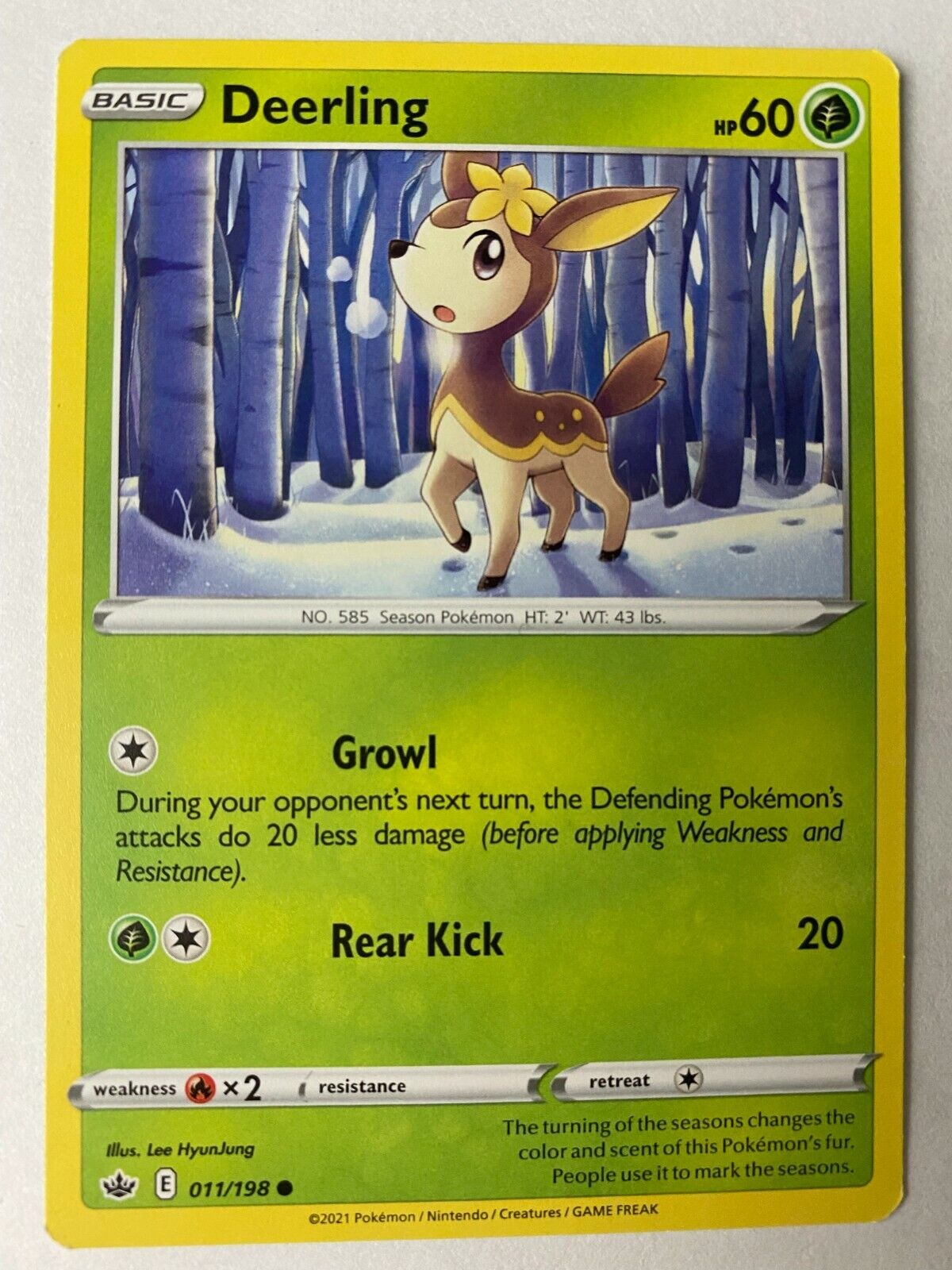 Non Holo:011/198 Deerling Non Holo:Pokemon Chilling Reign | Pick your Card | NM/Mint | Commons, Uncommons, Rares