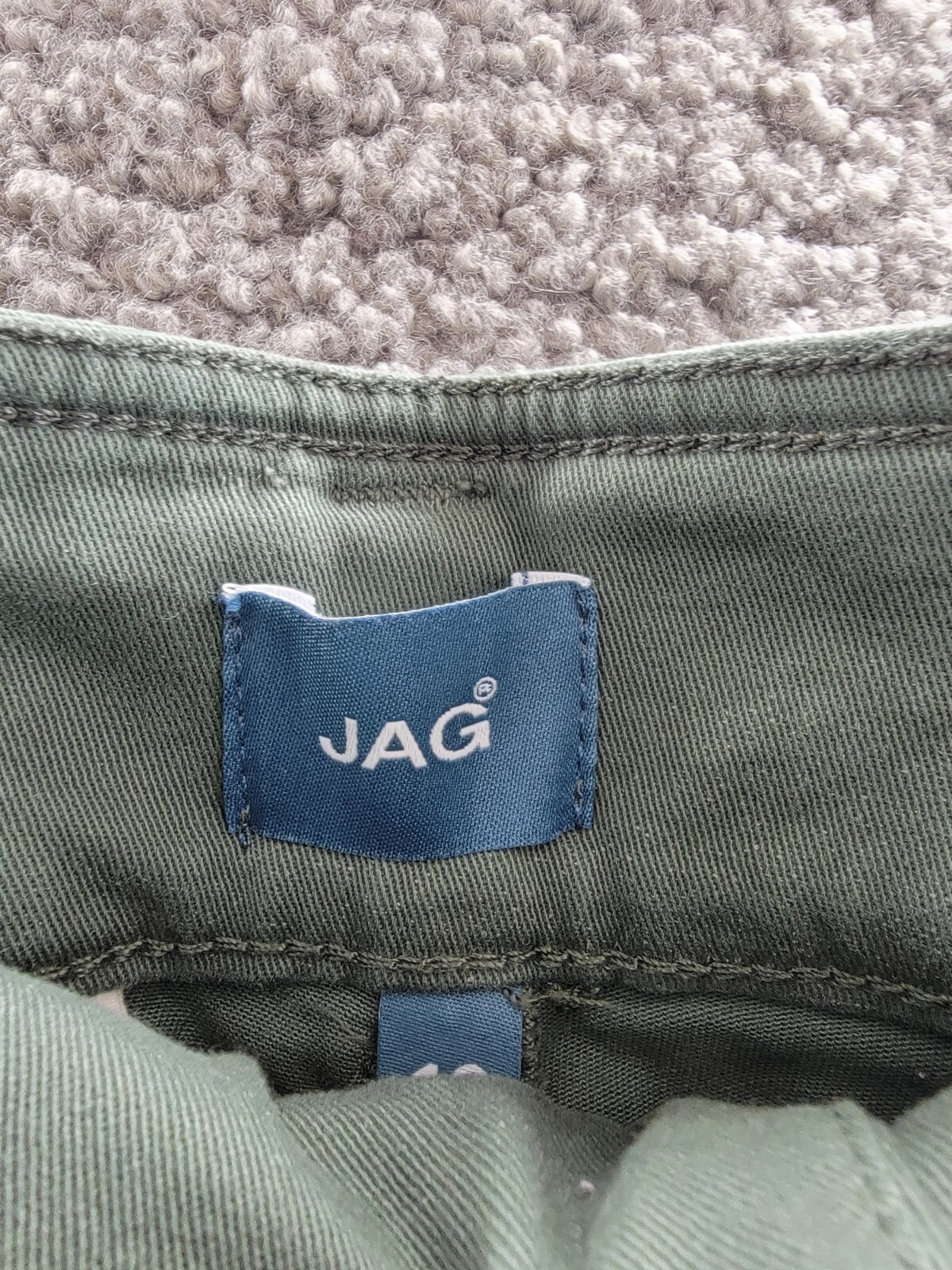 JAG High Rise Stretch Slim Tapered Leg Cargo Pants Women's 12/27 Sage Button Zip - Picture 11 of 18
