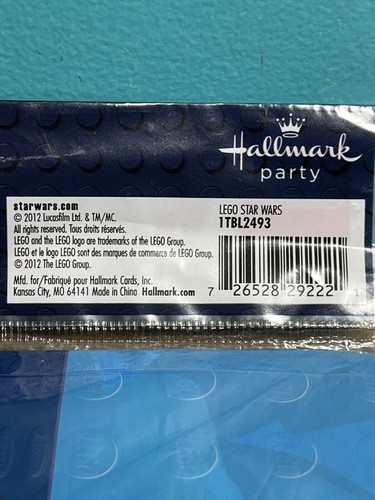 Lego Star Wars Table Cover 54"x96" Hallmark Party  2011 NIP.
