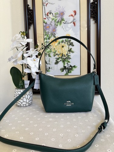 COACH ダークグリーン レザーサコッシュ $_12.JPG?set_id=880000500F