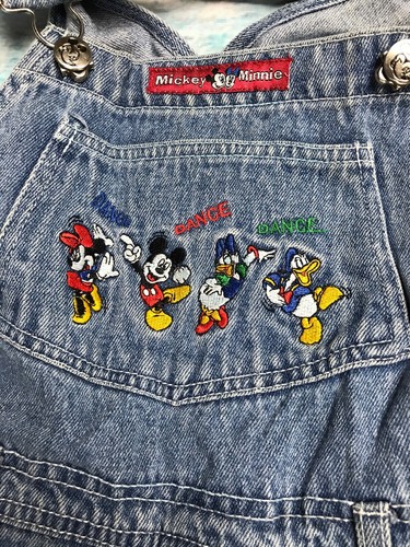 Disney Mickey's Stuff Size 12 Girl's Overalls with Mickey and friends embroidery