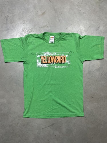 【第1位獲得！】 Yellow Vintage Card Y2K Shirt Tour Avenue Ocean Band Rock ミュージシャン