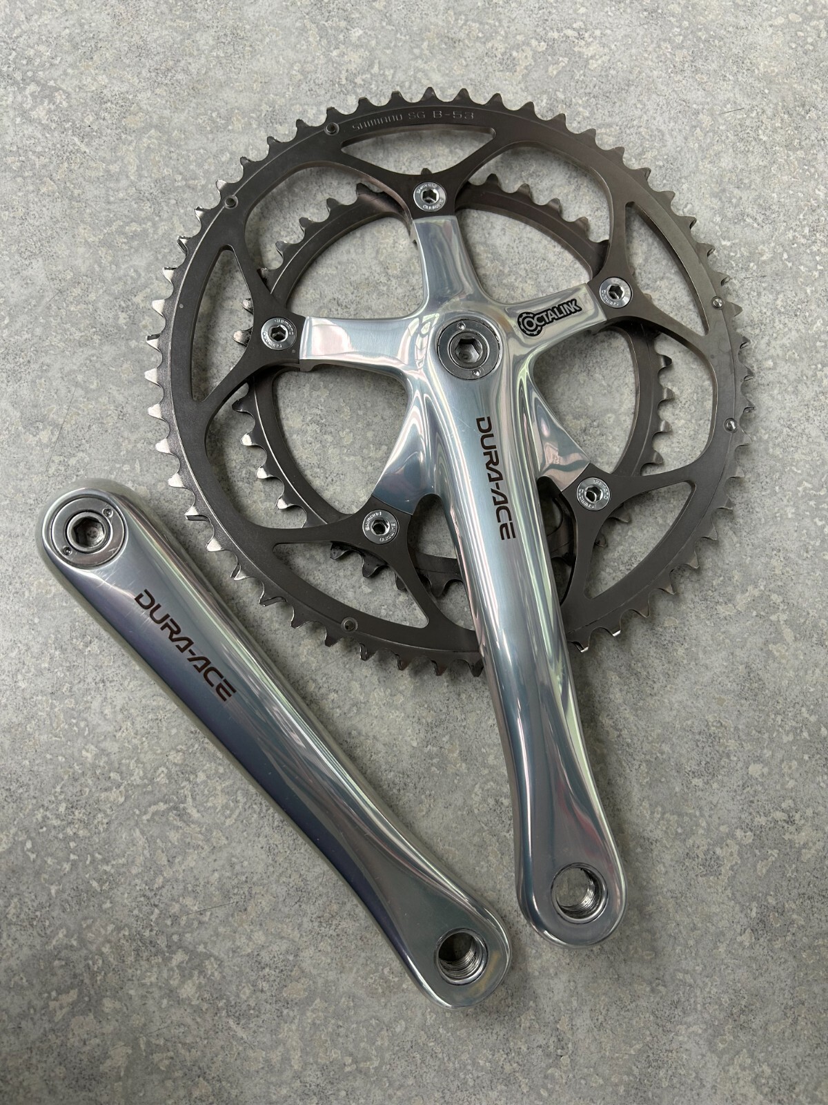 Shimano Dura Ace 7700 Crankset 175mm 9 speed Vintage Racing Shimano Dura Ace 7700 Crankset 175mm 9 speed Vintage Racing