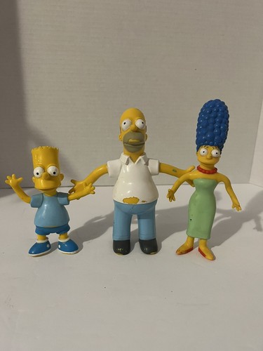 The Simpsons Bendable Figures 90年代 1990 Jesco Vintage Simpsons Rubber Bendable Figure Set of 4