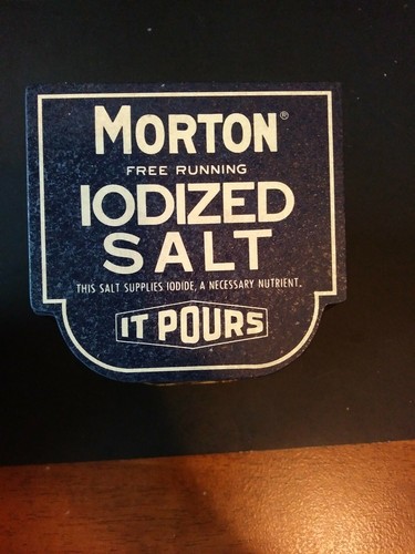 Vintage Morton Iodized Salt Tin Collectible  ( When It Rains It Pours )