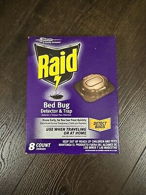 Raid Bed Bug Detector and Trap For Travel Or Home 8 Count 1 Box